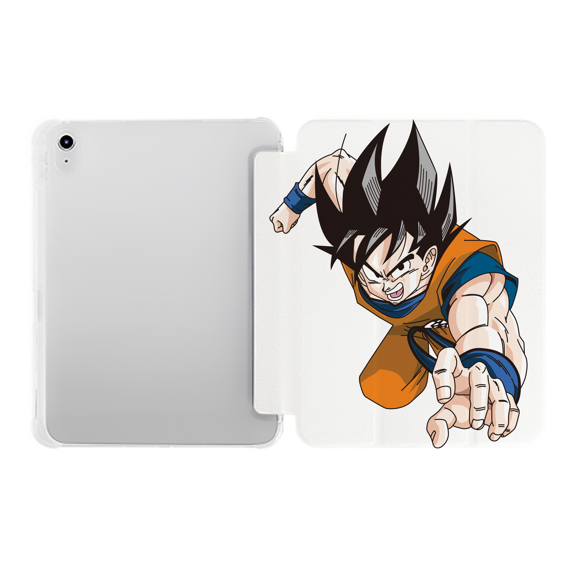 （画像用） ドラゴンボール 孫悟空（そん ごくう）Son Goku カカロット DRAGON BALL Kakarotto IPad ケース ペン収納付き 三つ折りスタンド PUレザー×シリコン 対応機種9.5/10.5/10.9インチ